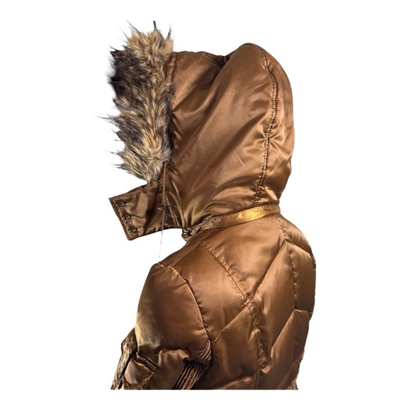 Miss Sixty Down Puffer with Detachable Hood in Copper - Picture 4 of 14